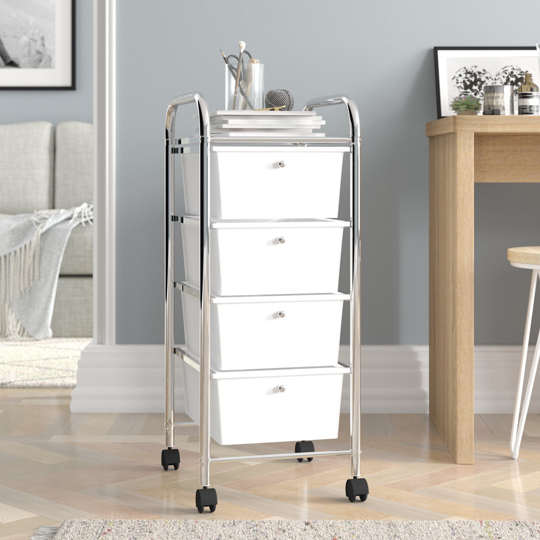 79cm H x 33cm W File Cart with Wheels