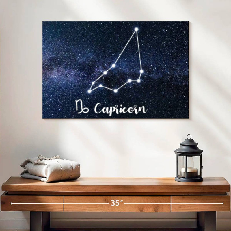 Adella Capricorn Zodiac Constellation, 16" H x 24" W