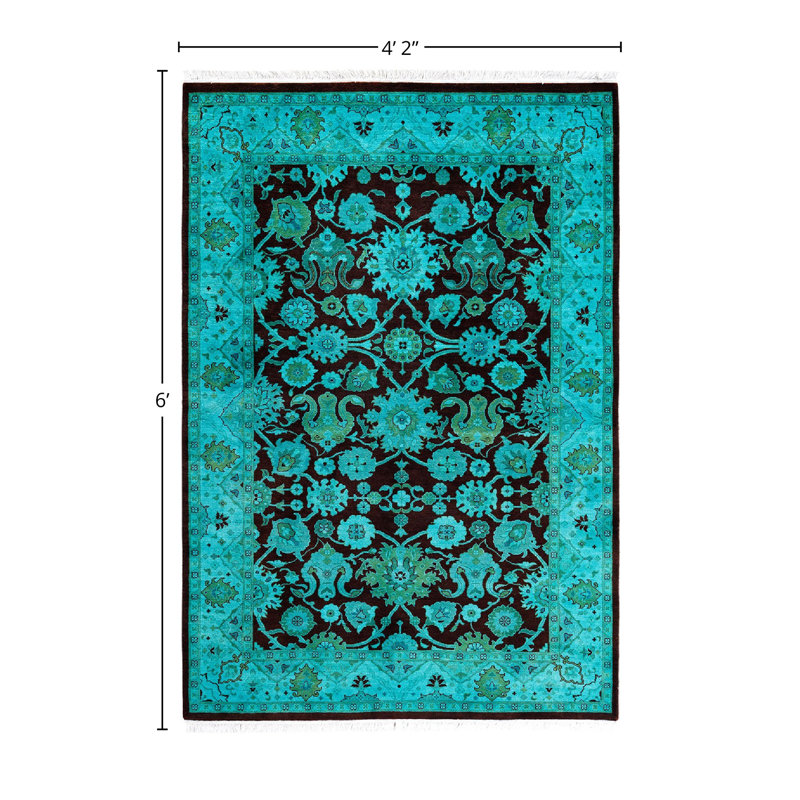Taviers One-of-a-Kind 4' 2" X 6' 0" Hand Knotted Area Rug