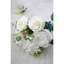 Fleurs artificielles artificielles en mousse ivoire avec tiges pour les bouquets de mariage bricolage