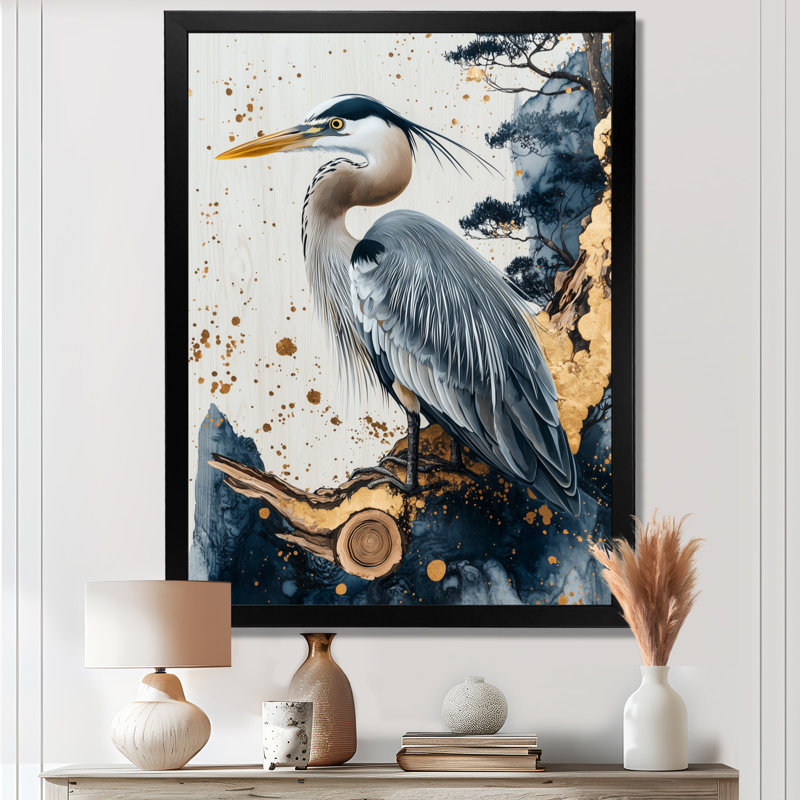 Avinoam - Décoration murale animaux, H 40 po x l 30 po, Reproduction encadrée d'une seule photo, Noir