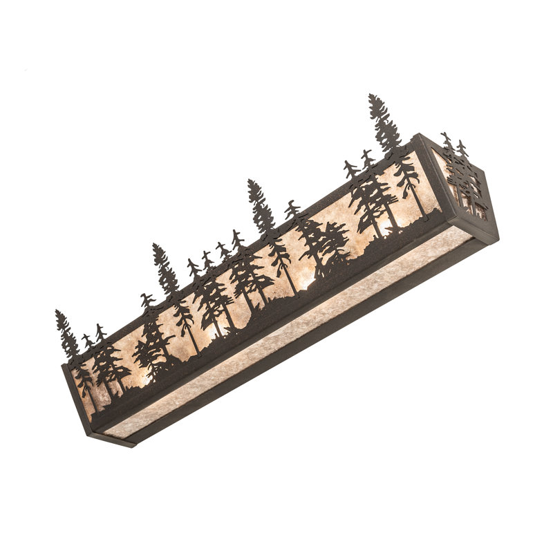 Éclairage pour meuble-lavabo 30 po, H 7 po x l 30 po x P 6 po, Silver, Torréfaction foncée