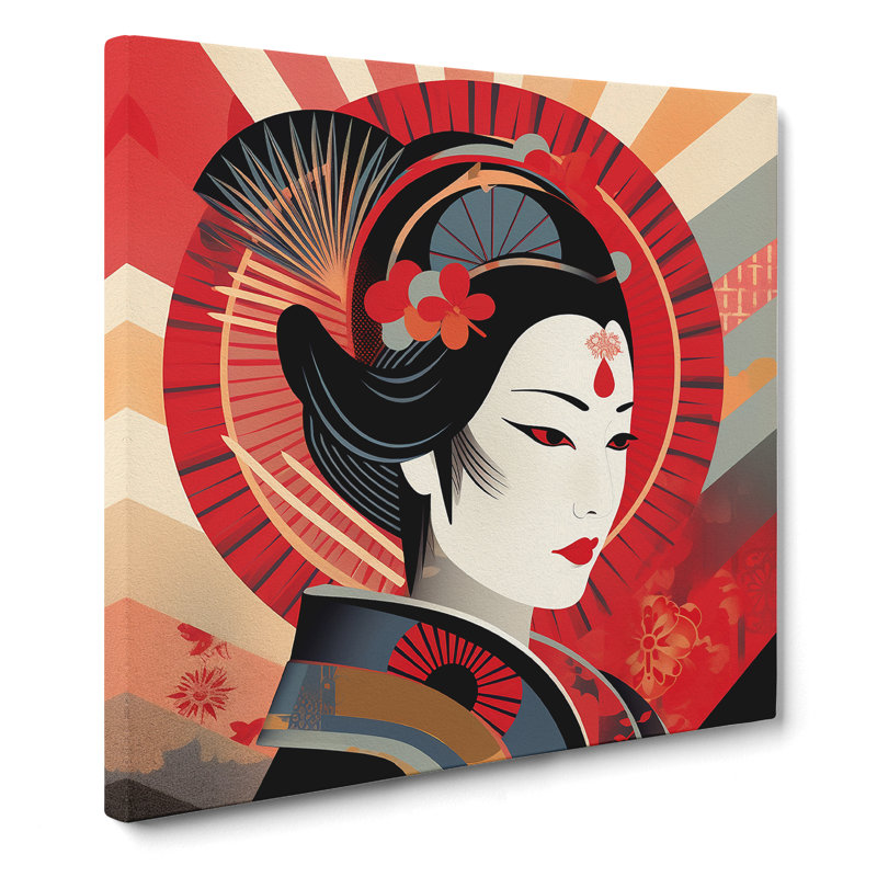 Geisha Constructivism No.1 - Print, 35cm H x 35cm W x 3cm D