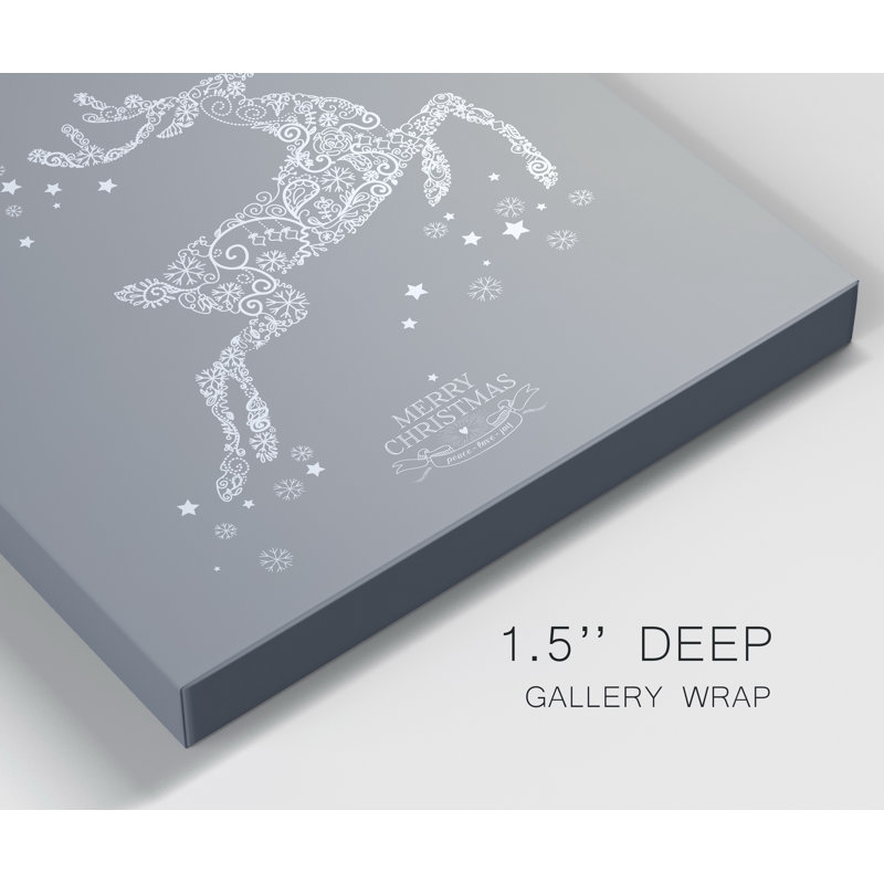 Renne II-impression d’art graphique sur toile tendue, H 10 po x l 10 po x P 1,5 po