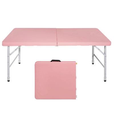 4Ft Portable Folding Table Indoor&Outdoor Maximum Weight 135Kg Foldable Table For Camping
