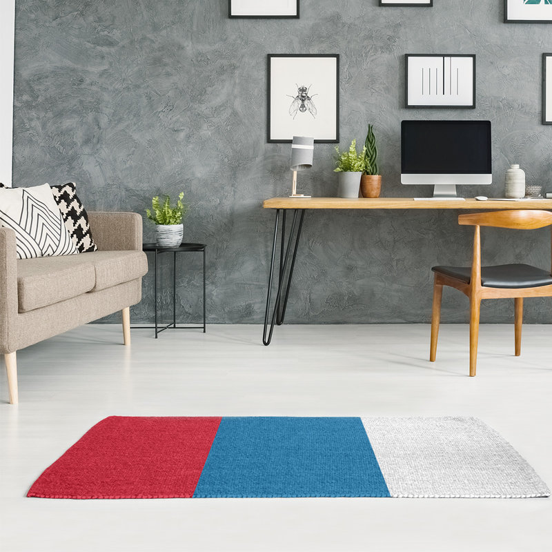 Tapis rouge/bleu, Rectangle 3 pi x 5 pi