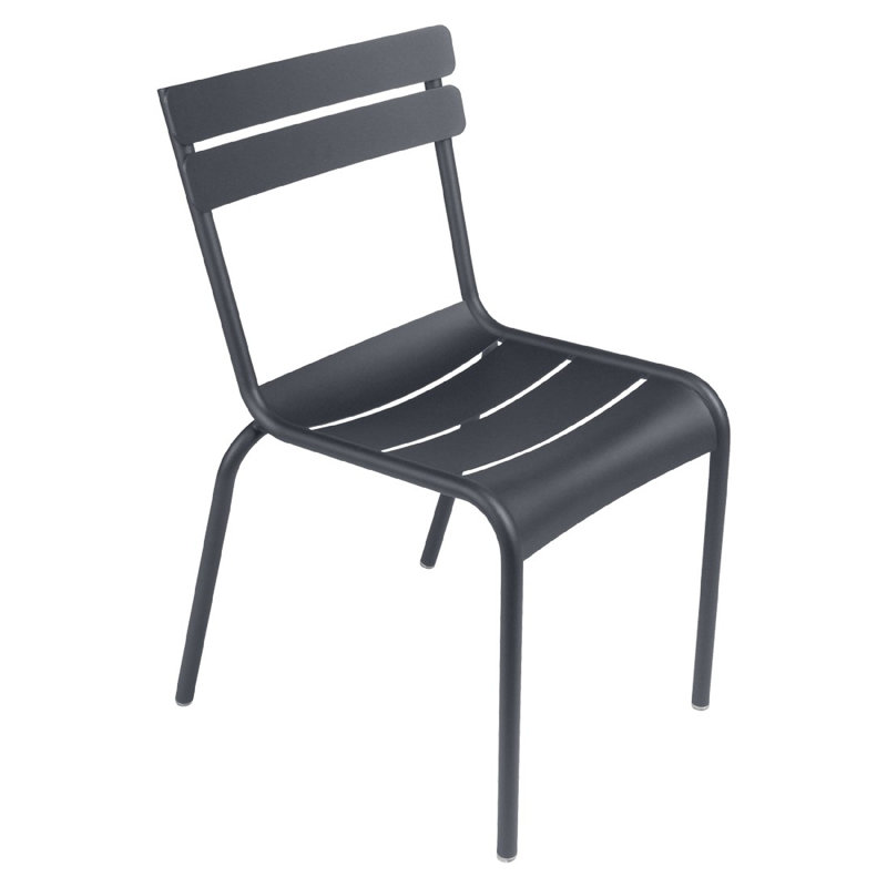 Luxembourg Outdoor Dining Side Chair, Anthracite, 4