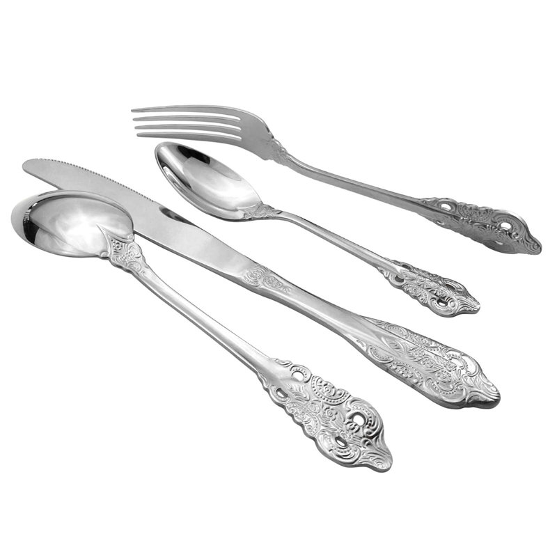 Mirror Polished Silver Silverware Set, 24-Piece 18/10 Stainless Steel Shiny Finish Flatware Set Service For 6, Kitchen Utensil Set, Tableware Cutlery Set For Home And Restaurant Dishwasher Safe