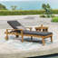 Chaise longue en bois d'acacia durable avec positions réglables et coussins non poreux, pour la détente en plein air-353831001-353831003