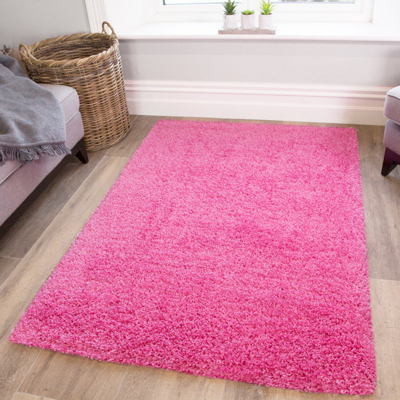 Honey-Mae Solid Colour Shag Area Rug, Rectangle 160 x 220cm