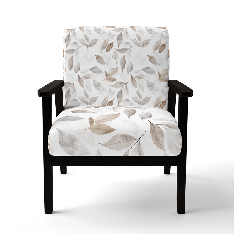 Chaise rembourrée Coastal - Fauteuil Wabi, Accoudoirs carrés noirs