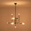 Lustre spoutnik en verre 9 lumières DEL