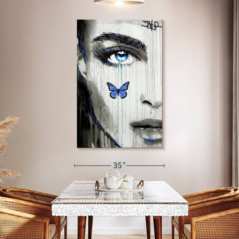 Leisha Blue Karma, 51" H x 34" W