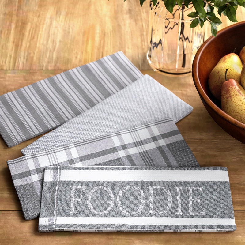 Nonce Cotton Waffle Dish Cloth Kitchen Towel, Granite