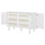 Lit double blanc avec rangement dissimulé et conception tissée à la mode - Économisez de l'espace dans votre salon Matelas pliable inclus pour faciliter la conversion Détails gracieux de la façade du tiroir