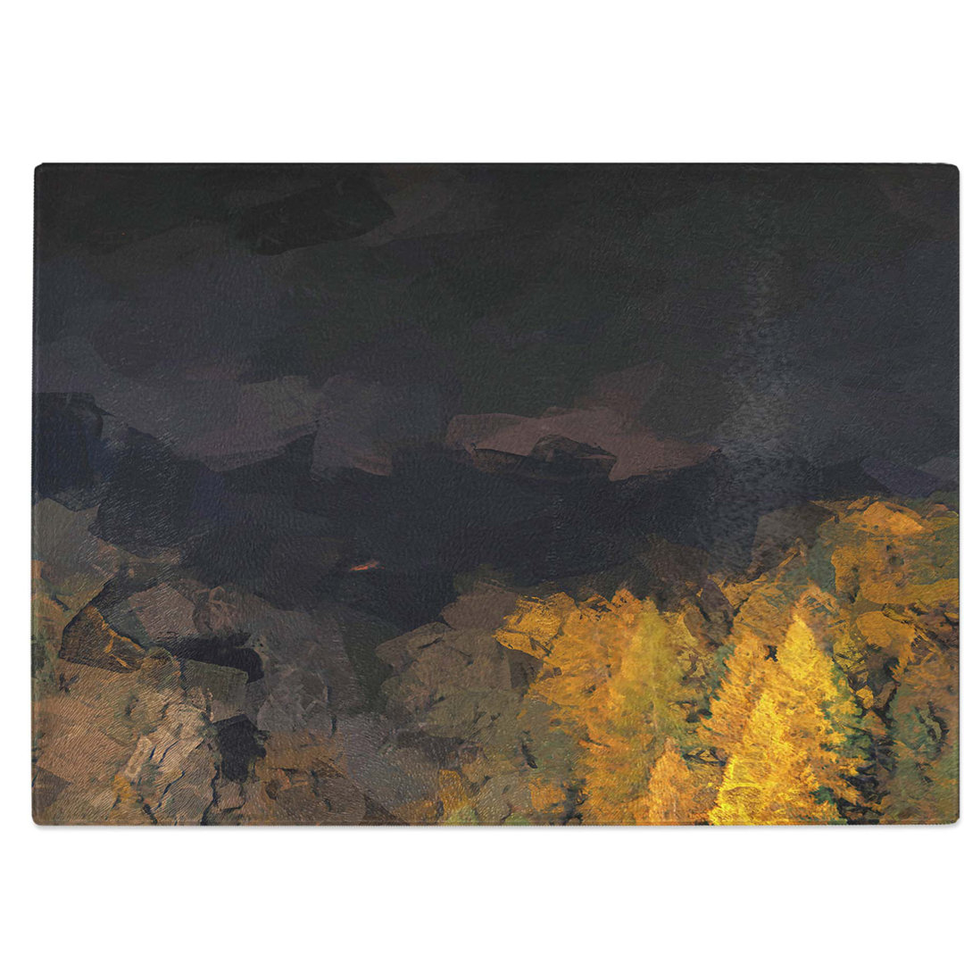 Glass Forest At Night Abstract Art Chopping Board