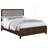 Anza Walnut Upholstered Queen Bed