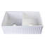 Évier de cuisine de style ferme à double cuve à tablier frontal cannelé L 32,75 po x l 19,88 po-10170782