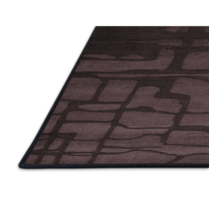 Tapis noir lavable à la machine, Carré 8 pi