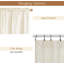 Linen Kitchen Curtains 36 Inch Length, Double Layered Window Curtain 2 Panel,Light Pink-130911935