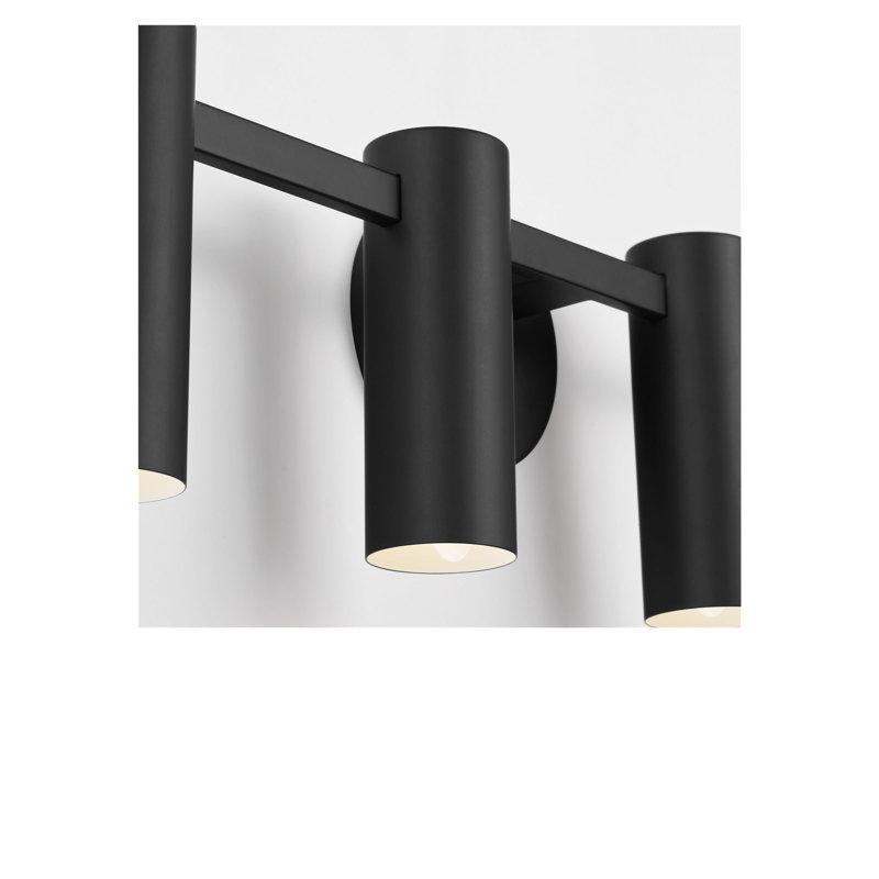 Meuble-lavabo à quatre lumières Zentro, Nuit noire, Non
