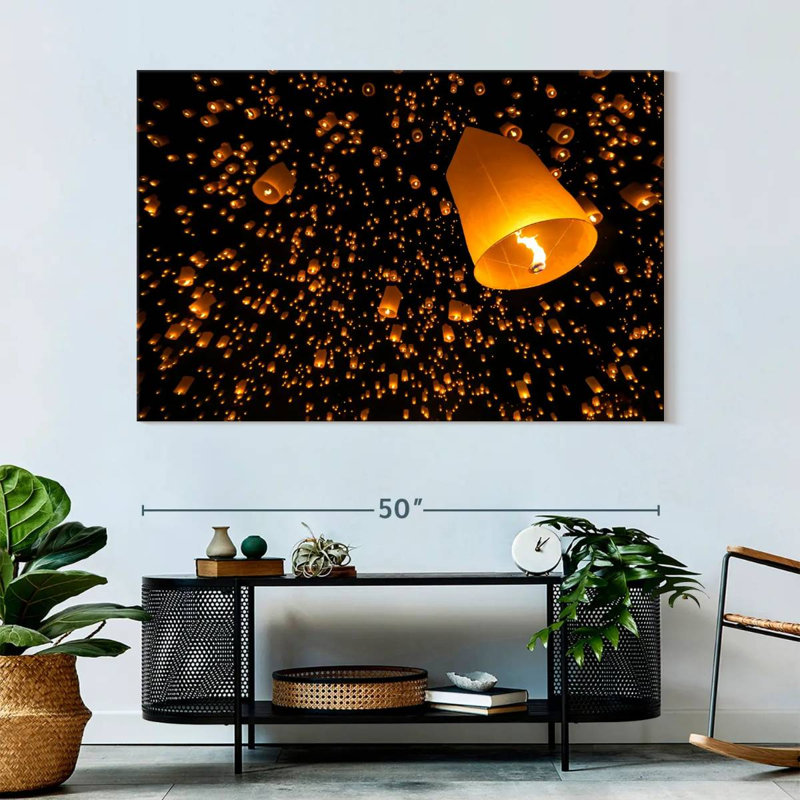 Rorry Lanterns In The Sky, 34" H x 51" W