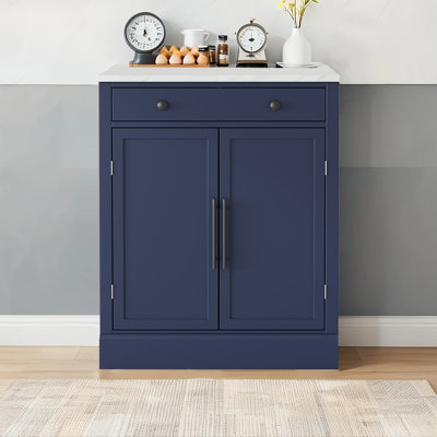 Modern Freestanding Kitchen Pantry Cabinet With Drawer, 2 Adjustable Shelves And 2 Door Shelves, Grey