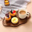 Petit plateau décoratif en bois pour bougies, parfums, bijoux et table basse