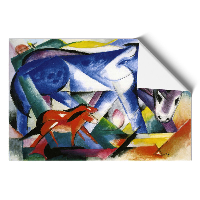 Donkeys by Franz Marc - Frameless Print, 21cm H x 30cm W x 0.1cm D