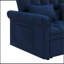 Canapé-lit avec causeuse Loveseats, dossier réglable bleu