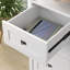 Crédence avec bureau, finition blanche