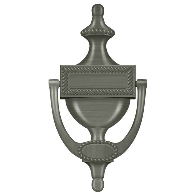 Victorian Brass Door Knocker, Antique Nickel