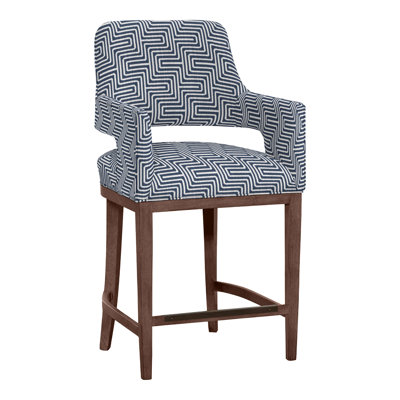 Josie Upholstered Stool with Solid Wood Frame