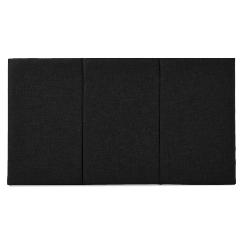 Francyne Upholstered Headboard, Small Double (4'), Black
