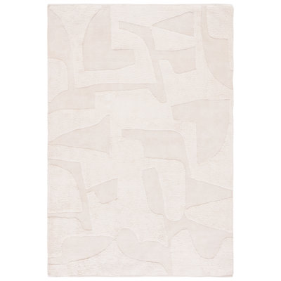 Sarya Ivory Hand-Woven Abstract Rug