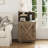 Farmhouse Nightstand, Night Stand with Hutch and Storage, Tall Bedside Table End Table for Bedroom Living Room Sofa Office-1485627133