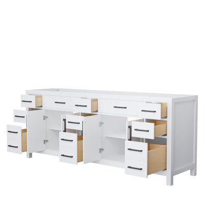 Beckett 83" Freestanding Double Bathroom Vanity Base Only