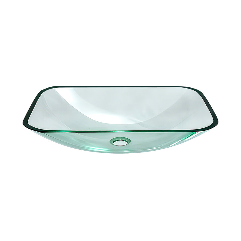 Lavabo vasque de salle de bain rectangulaire au-dessus du comptoir