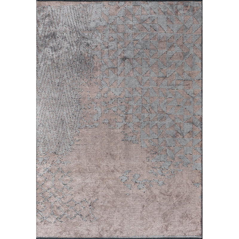 Fondu moderne à chevrons organiques abstraits, Rectangle 7 pi 10 po x 11 pi 2 po