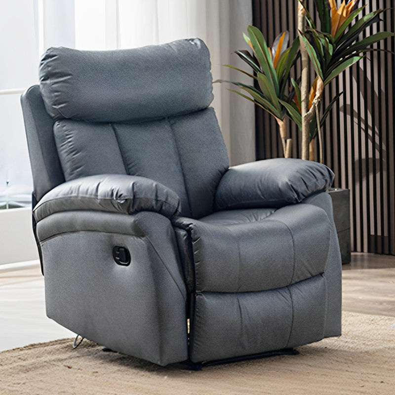 Simple fashion lazy home leisure recliner, Blue