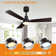 42 In. Smart Indoor Black Ceiling Fan With 3-colors Led Light And Dc Reversible Motor And Remote
