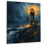 Décoration murale phare noir et bleu clair d'hiver-1079978098-1079978099