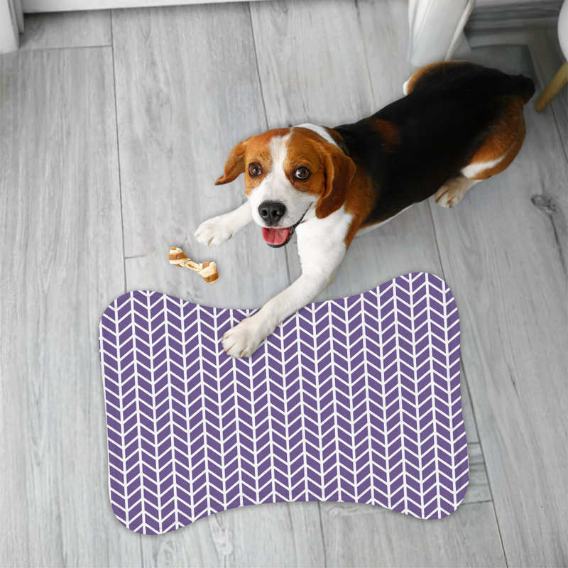 Tapis mauve en forme d'os 1 pièce