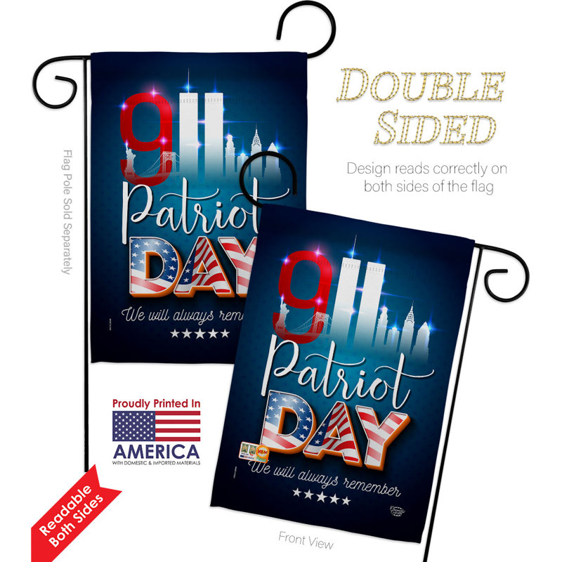 Double Sided 18.5'' H x 13'' W Polyester Flag Set