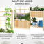 Rustic 2 - Tier Wooden Planter Box, Can Be Painted, Perfect For Balcony And Garden, 110Lbs Shelf Capacity Decorative Raised Bed With Design, Decorated Rattans, Suitable Growing Vegetables 330Lbs