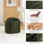 Repose-pieds en tissu chenille avec motif de nœuds moderne - Tabouret et repose-pieds moelleux pour le salon et la chambre à coucher-1360009808