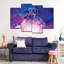 Impression sur toile cosmique mauve I-13781629