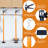 2Pack Steel Adjustable Support Pole 45-114" Cabinet Jacks Carry Bag