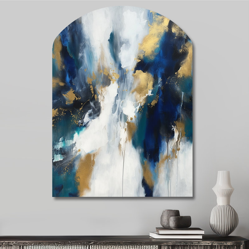 Maxfield - Art abstrait en forme d'arche, art mural asymétrique, H 34 po x l 25 po