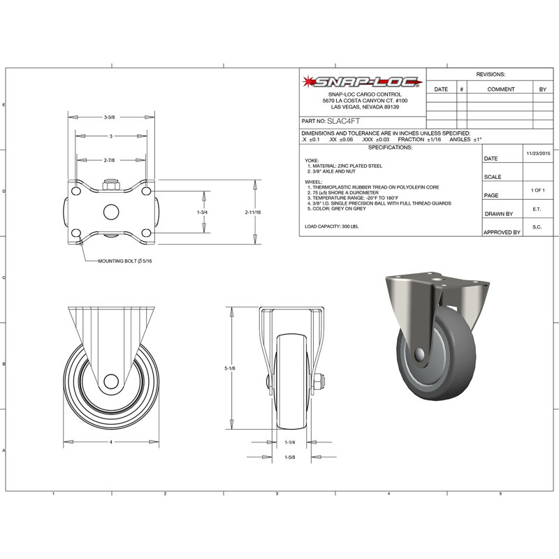 Thermopompe polyvalente rigide en plastique de 300 lb Snap-Loc